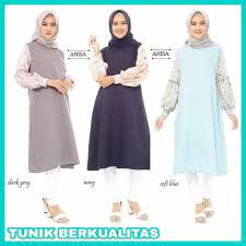 Desain baju batik modern casual Jual Desain Baju Atasan Wanita Muslim Tunik Jumbo Model Terbaru Longshirt Dress Keren Di Lapak Family Fashion Bukalapak