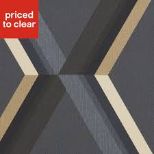 Black And Silver Wallpaper B Q Goodhome Cornus Black Gold Geo Design Metallic Pattern Wallpaper In 2020 Pattern Wallpaper Metallic Pattern Gold Geometric Pattern