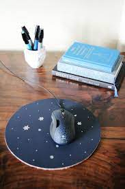 Then trim off the excess fabric. 8 Ways To Craft Your Own Mousepad From Different Materials Diy Mouse Pad Diy Mouse Pad