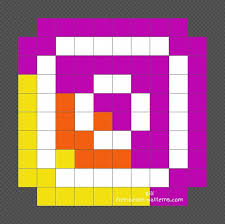 Instagram Logo Free Pixel Art Perler Beads Design 10x10 Pixel Art Templates Pixel Art Pattern Pixel Art Grid