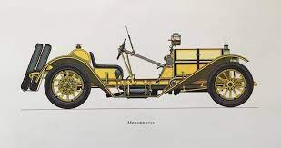 Mercer 1913 Classic Car Print Original Vintage Lithograph Printed In The 1960 S Collectable Automobile Antique Restored Autos Classic Cars Veteran Car Vintage Racing