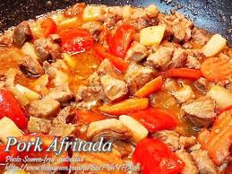 Pork Afritada Recipe Panlasang Pinoy Meaty Recipes Recipe Pork Afritada Recipe Pork Pork Recipes