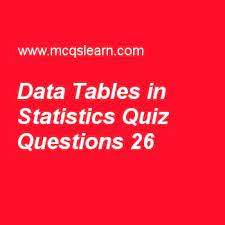 Learn Quiz On Data Tables In Statistics Business Statistics Quiz 26 To Practice Free Stat Quiz Questions And Answers Online Quiz Trivia Questions And Answers