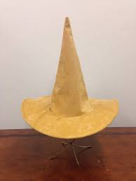 The Yellow Witch Or Wizard Yellow Suede Witch Or Wizard Hat Yellow Witch Wizard Hat Witch