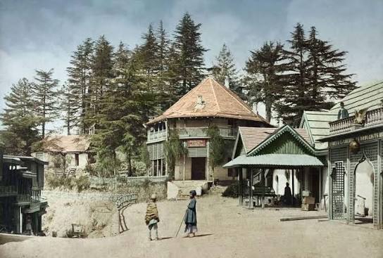 Shimla's Mall shops in 1860s India