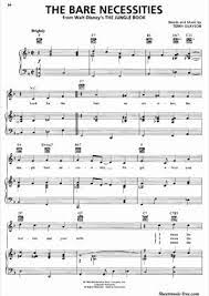 The Bare Necessities With Lyrics By The Jungle Book Piano Sheet Music Sheetdownload Piano Sheet Music Pdf Jungle Book Piano Sheet Music Free