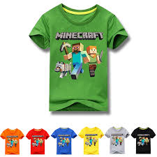 Minecraft Creeper Enderman Cardboard T Shirts Children Boys And Girls Kids Boys Kids Tshirts T Shirt