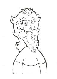 Princess Peach Coloring Pages Coloring Home