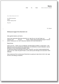 Nutzen sie diesen einfachen musterbrief der brief fordert die db zur versendung auf, und erklärt gleichzeitig einen widerspruch gegen die. Widerspruch Gegen Einen Kostenersatzbescheid Der Arge Alg Ii De Musterbrief Download
