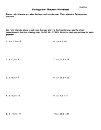48 Pythagorean Theorem Worksheet With Answers Word Pdf