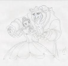 Beauty and the beast drawings. James Baxter Belle And The Beast Charity Drawing In Steven Ng S Disney Princesses And Heroines Comic Art Gallery Room