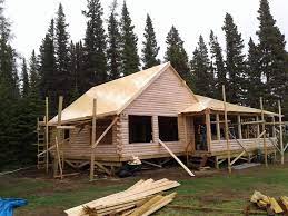 A 2 story building with a loft or a full 2nd story. Log Cabin Shell Materials Canada Home Facebook
