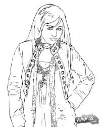 Miley Cyrus Hannah Montana Coloring Page More Famous People Coloring Sheets On Hellokids Com Coloring Pages Cartoon Coloring Pages Coloring Pages For Kids
