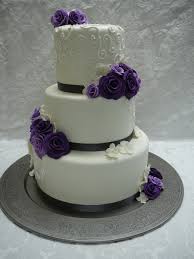 4 of 21 retro cake with blue flowers 5 of 21 toile de jouy wedding cake 6 of 21. Purple Roses Wedding Cake Cakecentral Com