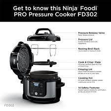 Tender crisp technology allows you to quickly cook ingredients, then the crisping pressure cook up to 70% faster versus traditional cooking methods. Pressure Cooker Air Fryer Ninja Foodi 11 In 1 6 5 Qt Pro
