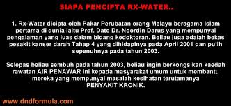 Pengasas rx water, penapis air. Testimoni Pengguna Rx Water Dr Noordin Darus Formula
