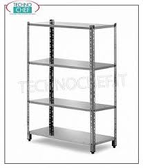 Se stai cercando scaffali acciaio sei nel posto giusto. Scaffali Componibili Inox Moduli Vari Technochef It