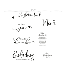 Mundart Stempel Cutting Die Stamp Set German Text Brautpaar