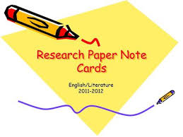 Write the subtopic heading of the note at the top of each note card. Research Paper Note Cards Ppt Video Online Download