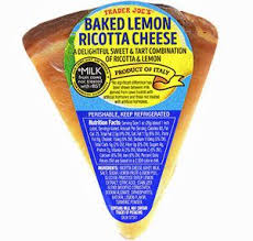 Trader Joe S Baked Lemon Ricotta Cheese Lemon Ricotta Ricotta Cheese Ricotta