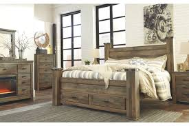 Trinell Queen Poster Bed With Storage Ashley Furniture Homestore Bedroom Sets Queen Bedroom Furniture Layout Ashley Furniture Bedroom