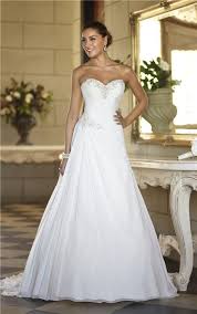 A Line Sweetheart Corset Back Chiffon Beaded Wedding Dress With Draping A Line Wedding Dress Sweetheart Wedding Dresses Corset Sweetheart Wedding Dress