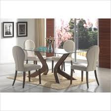 The solid wood table and comfortable chairs showcase angled out legs and deep curved backs finished in dark walnut. Buy Coaster San Vicente Glass Top Rectangular Dining Table In Walnut In Cheap Price On Alibaba Com