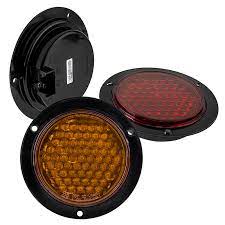 One of the concerns that some tj owners have expressed over the years is the lack of passive light reflection that most there is now another option available for the round 4 led tail light. Round Led Truck Trailer Lights W Built In Flange 5 1 2 Led Brake Turn Tail Lights 3 Pin Connector Flush Mount 61 Leds Super Bright Leds