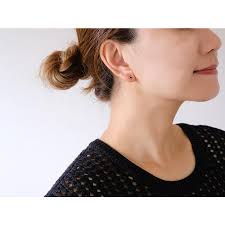 K18 オニキス ピアス