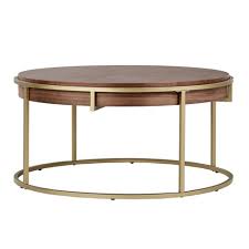 Showing results for metal base coffee table. Ervyn Coffee Table With Gold Metal Base Natural Finish Inspire Q Target