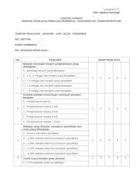 0%0% au considerat acest document util, bifați acest document drept util. 27 Web Viewlampiran 27 No Rujukan Borang Contoh Format Borang Penil Aian Prestasi Pembekal Docx Document