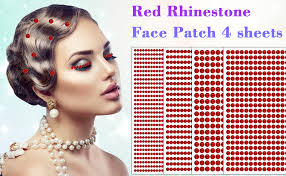 Amazon.com: 1799 piezas de 4 hojas de calcomanías de diamantes de imitación  autoadhesivas de 3/4/5/0.236 in, gemas de diamantes de imitación para  rostro, ojos, maquillaje, cabello y cuerpo (rojo-0.35/0.23 : Belleza y  Cuidado Personal