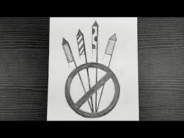 Say No To Crackers Drawing Pollution Free Diwali Drawing Green Diwali Pencil Drawing Youtube Diwali Drawing Pencil Drawings Drawings