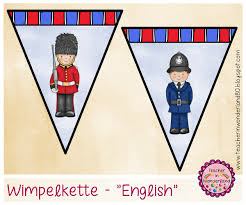 Eine süße girlande darf in keinem kinderzimmer fehlen! Teacher In Wonderland Wimpelkette Fur Die Englischecke Englisch Englisch Grundschule Englisch Lernen
