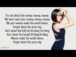 Jessie J Price Tag Lyrics Feat B O B Youtube Jessie J Price Tag Jessie J Bob Youtube