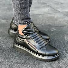 Salute e benessere dei piedi. Uomo Suola Alta Outdoor Designer Sneakers Scarpe Nero