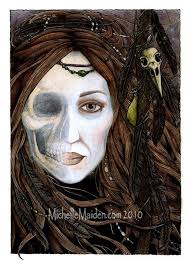 Norse Goddess Hel PRINT Raven Wraith Chthonic Underworld Dark Art