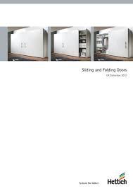 Hettich fittings for top running sliding doors create elegant frontage solutions. Catalogue Sliding And Folding Doors Hettich