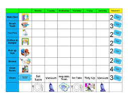 Chore Chart For Young Kids Chore Chart Kids Chores For
