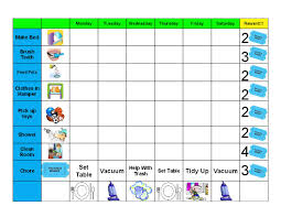 chore chart for young kids gaels crafty treasures good