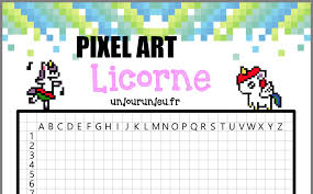 Epingle Par Fannie Hamel Sur Coloriage Pixel Art Pixel Art Licorne Coloriage