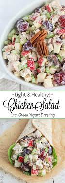 Add the chicken, chopped apple, grapes, and walnuts. Healthy Chicken Salad With Grapes Apples And Tarragon Yogurt Dressing Two Healthy Kitchens