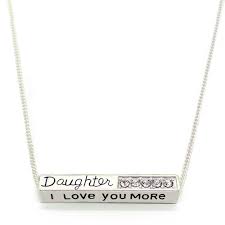 I Love You More Necklace Daughter Silver Pretty Necklaces Beautiful Pendant Necklace Love Necklace