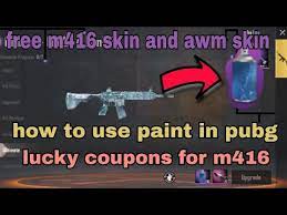 How To Use Paint In Pubg Mobile For M416 Skin Free Gun Skin How To Get Hindi Youtube