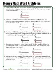 Math Money Word Problems Worksheet Education Com Money Word Problems Money Math Math Word Problems