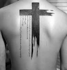 The center of the upper back is another very common placement for cross tattoos. Pin On Tattoos For Guys