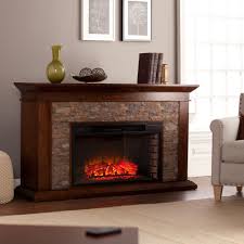Ithaca 60 In W Simulated Stone Electric Fireplace In Whiskey Maple Hd90459 Stone Electric Fireplace Electric Fireplace Fireplace Decor