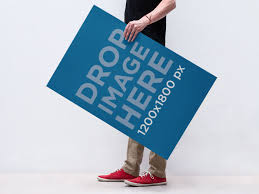 Download Man Holding A Poster Free Psd Mockup Free Mockup