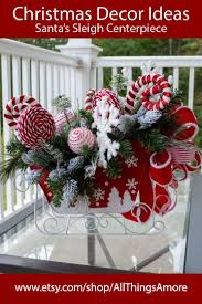 Sleigh Centerpiece Christmas Centerpiece Christmas Sleigh Etsy In 2020 Christmas Sleigh Decorations Christmas Centerpieces Fun Christmas Decorations