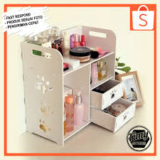 Sebuah aksesori smartphone standar untuk pengambil selfie. Rak Kosmetik Tempat Make Up Make Up Storage Double Drawer Kosmetik Motif Tapak Puppies Shopee Indonesia